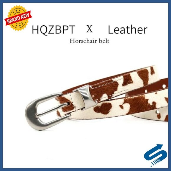 Genuine Leather Western Belt with Horsehair Pattern for Women main image 5